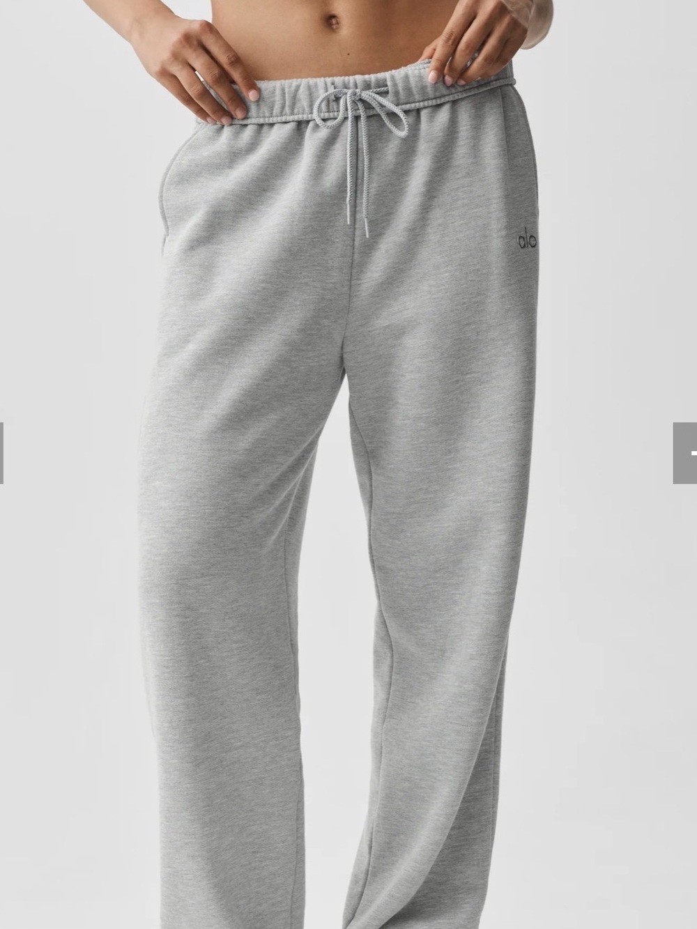ALO Yoga Women's Light Gray Drawstring Sweatpants